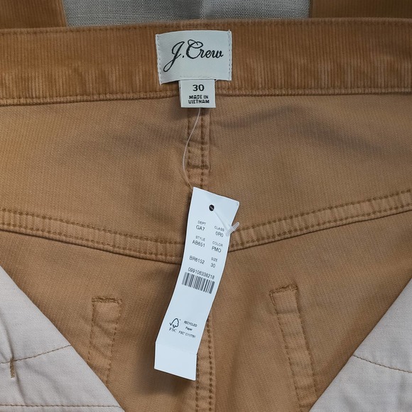 NWT J. Crew Women's Vintage Straight Pant Garment-Dyed Corduroy Cappuccino 30 - Picture 6 of 8